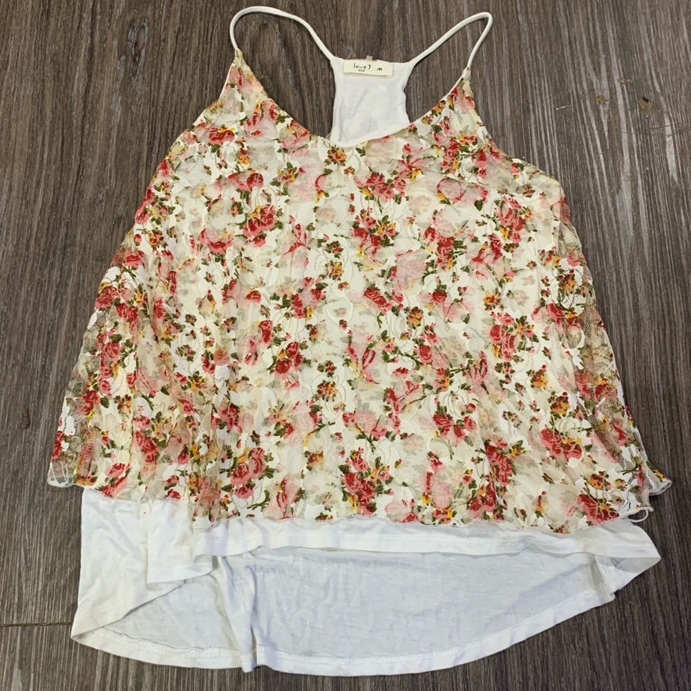 Floral lace cami